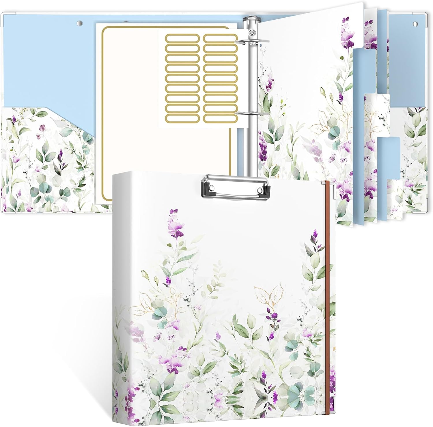 Rouidr 3 Ring Binder, 2 Inch Round Ring Binder Organizer