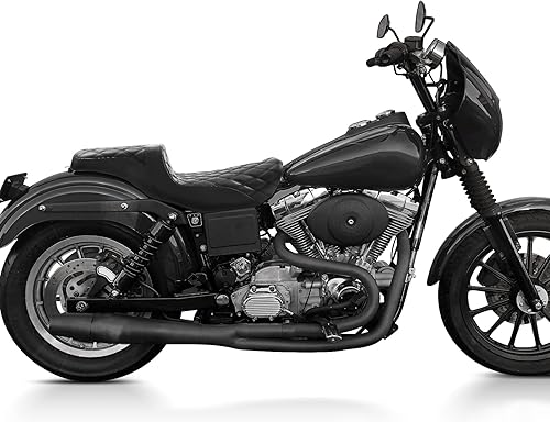 Miniatura 8 de Asiento de conductor y pasajero negro para Harley Dyna Low Rider Street Bob Fat Bob FXDF 2006-2017