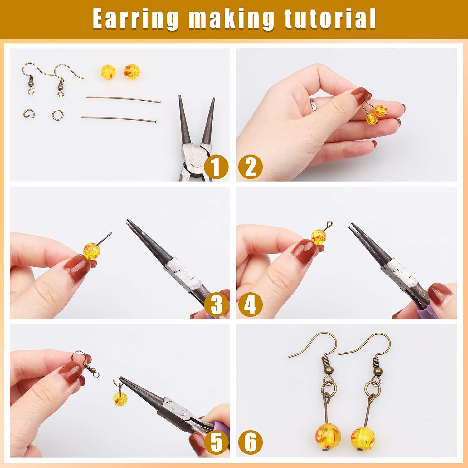 YUGDRUZY 1133PCS Earring Making Supplies Kit,Includes Earring Hooks Open Jump Rings Earring Backs Head Eye Pins Tweezers Pliers Rings Opener for Necklace Earring Bracelet Jewelry Making and Repair