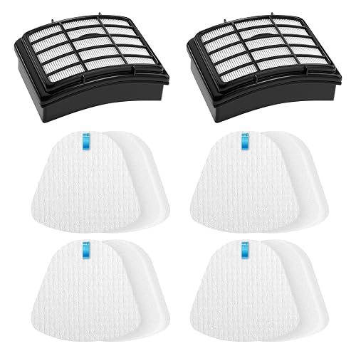 Vacuum Filter Replacement for Shark Navigator Lift Away NV350 NV352 NV360 | Also for Shark Upright Vacuum Cleaner Models NV351 NV355 NV356E NV357 NV370 UV440 UV540 CU500, Parts XFF350 XHF350, 4 + 2 Kit