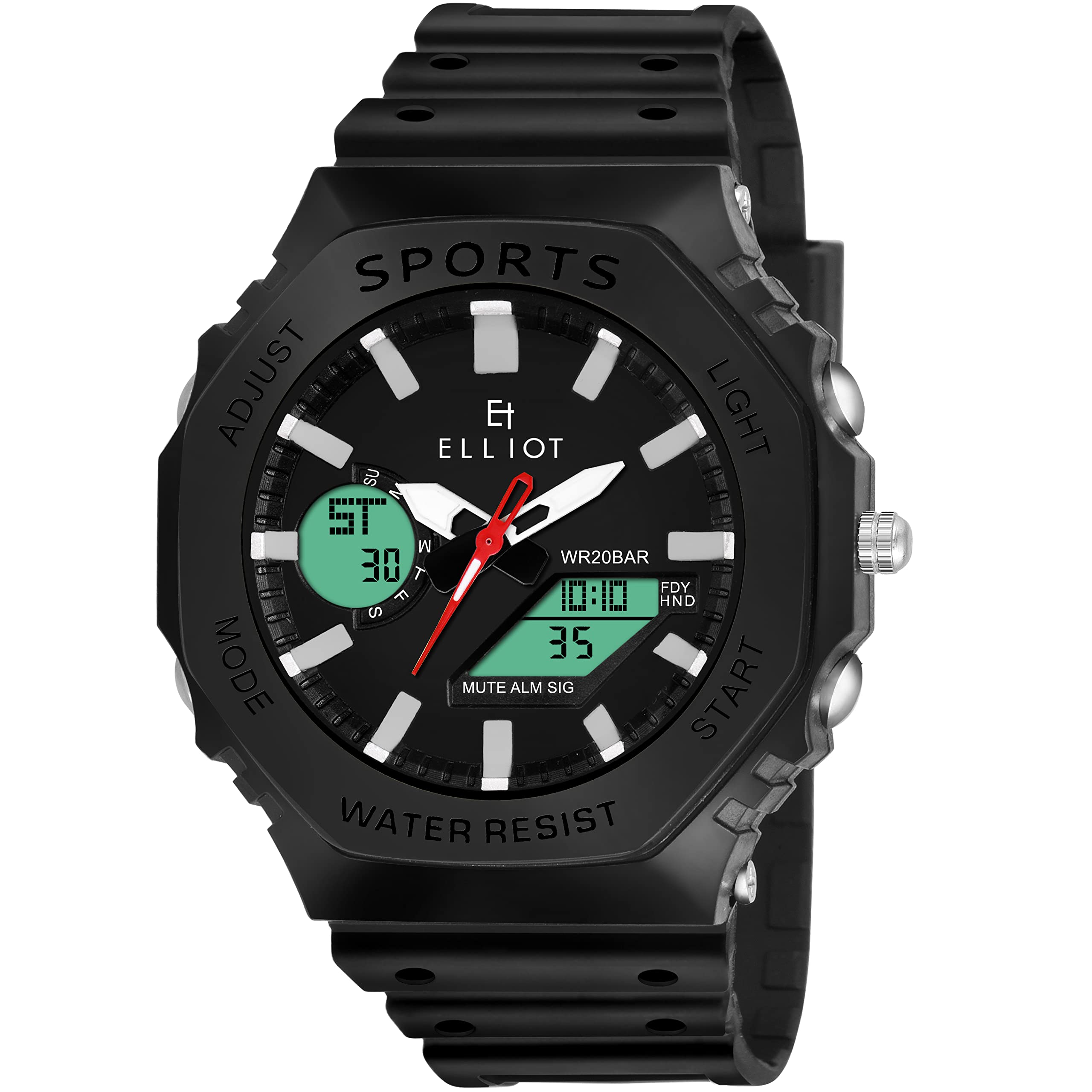 Walrus Analog Digital Mens Watch - Black Dial, Black Strap, Silicone Material - Sports & Casual Use - Japanese Movement, 45mm (B0B6T76P8M) Amazon Price History, Amazon Price Tracker
