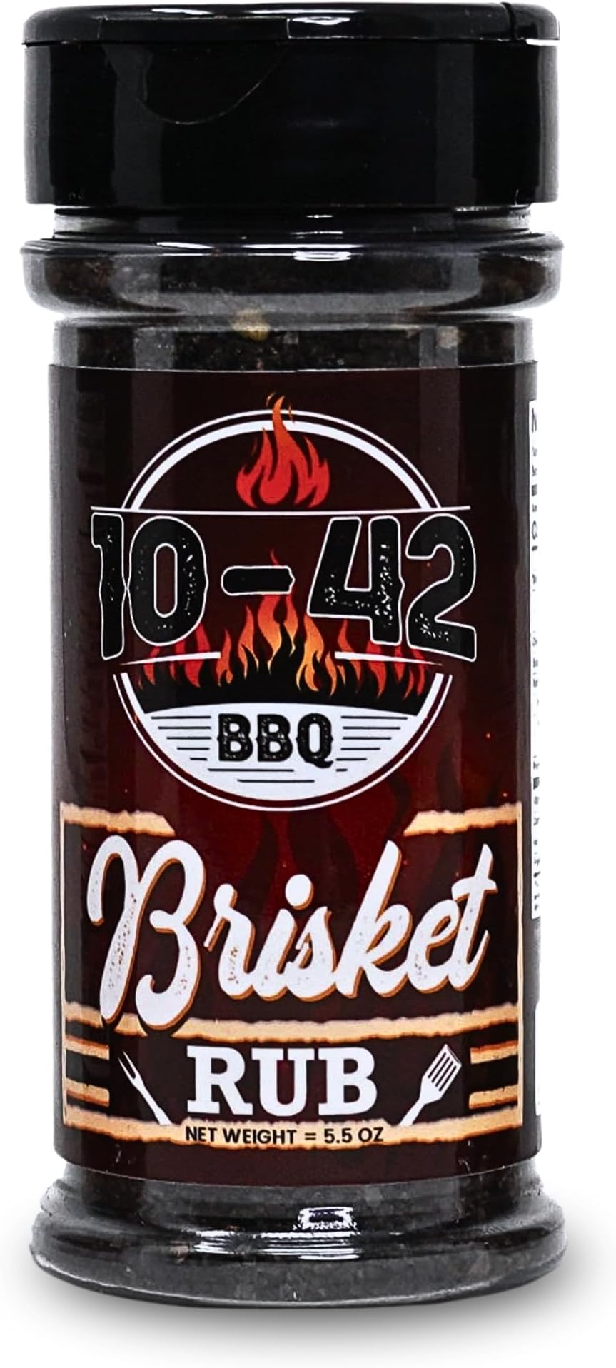 10-42 BBQ Brisket Rub (NO MSG, 0 Calorie) | All-Natural Spice Seasoning for Steak, Rib, Meat | Beef Brisket Seasoning Dry Rub | BBQ Rubs and Spices for Smoking and Grilling | Brisket Rub for Smoker | 5.5 oz