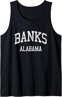 Banks Alabama AL Vintage Athletic Sports Design Tank Top