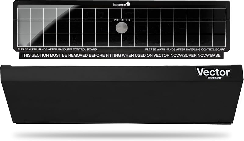 Catchmaster Vector Optima Black Wall-Mounted UV Fly Light Trap, Fly Trap for Restaurant Dining Areas, Bakery, Deli & Meat Cases, and Office Spaces, UV Lamp Insect Killer