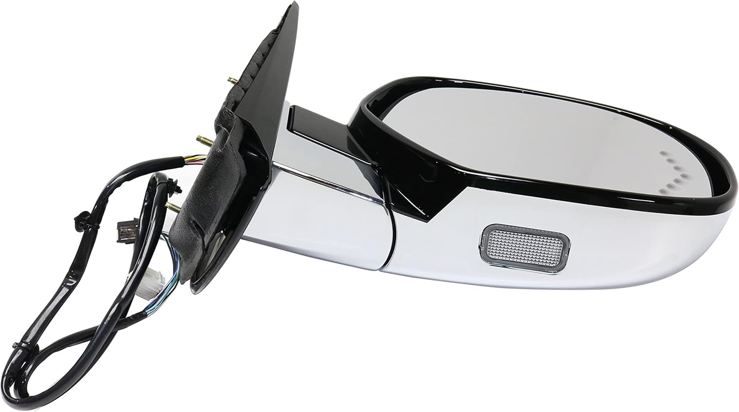 Garage-Pro Power Heated Side Mirrors for Cadillac Escalade ESV 2007-2014, Driver Passenger Side, Power Fold, Signal Light, Memory, Puddle Lamp, Chrome, Without Blind Spot Monitor