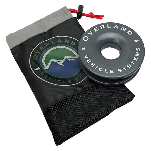 Overland Vehicle Systems Combo Pack of Soft Shackle 7/16' 41,000 lb. and Recovery Ring 4.0' 41,000 lb. with Storage Bag