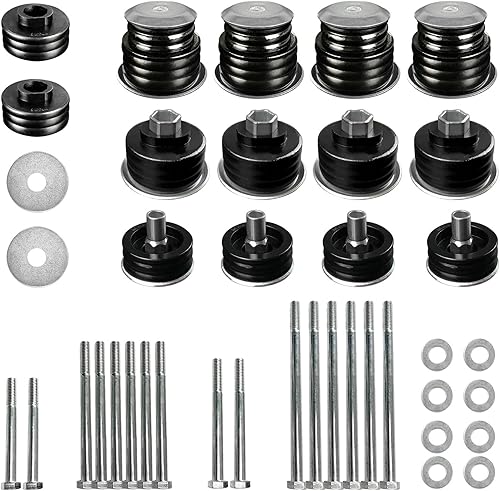 KF04060BK Kits de bujes de cabina para Ford F250 F350 Super Duty 1999-2007 Montaje de cuerpo de poliuretano y mangas de acero y hardware 2WD 4WD