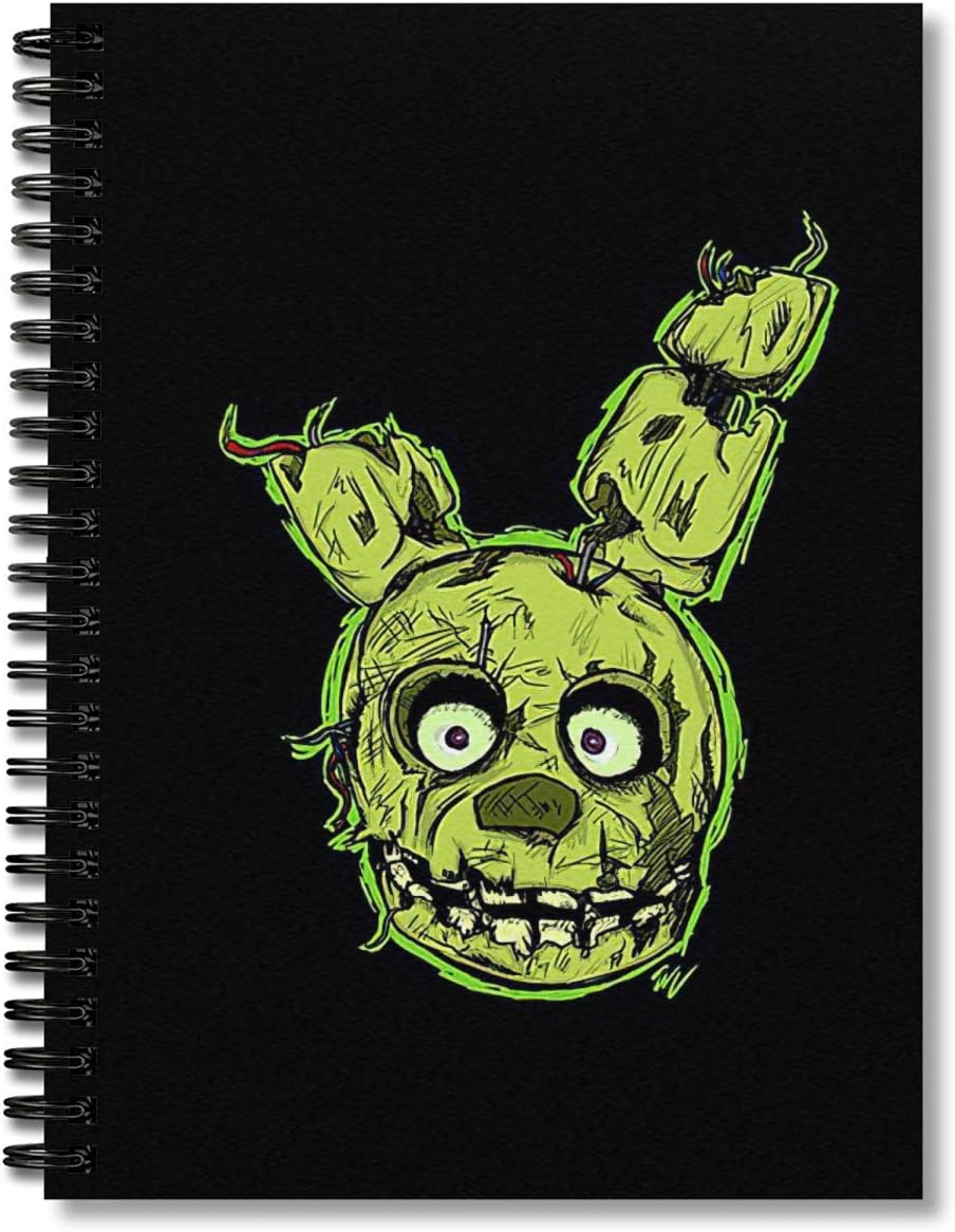 Spiral Notebook Fnaf Springtrap Composition Notebooks Journal With Premium Thick Bills Tracker Paper