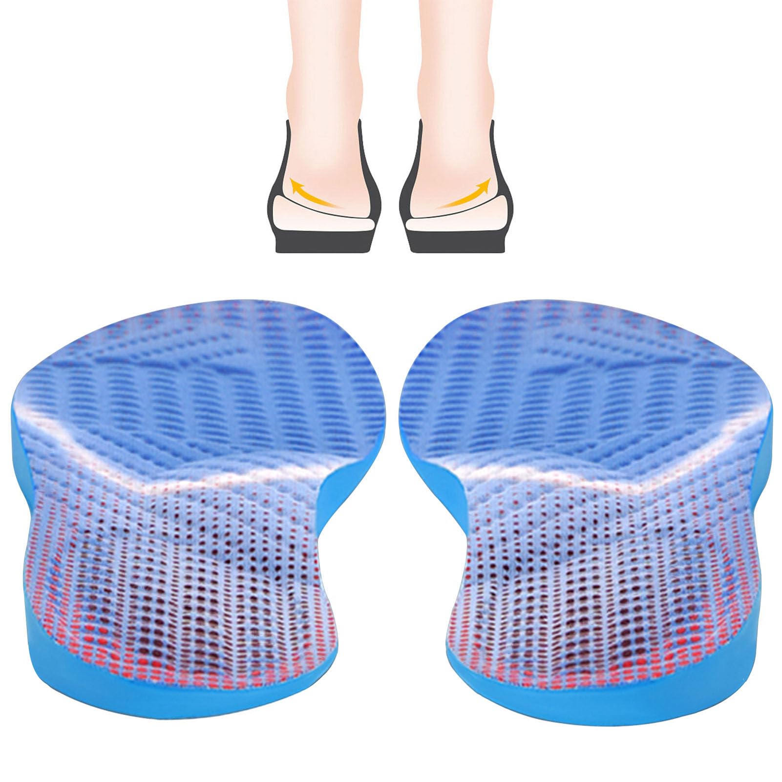 YMXWAN Supination Insoles for Correct Standing Posture,Orthotic Inserts for Men and Women,Medial & Lateral Heel Wedge Insoles for Knock-Knees,Foot Alignment,O/X Leg,Plantar Fasciitis