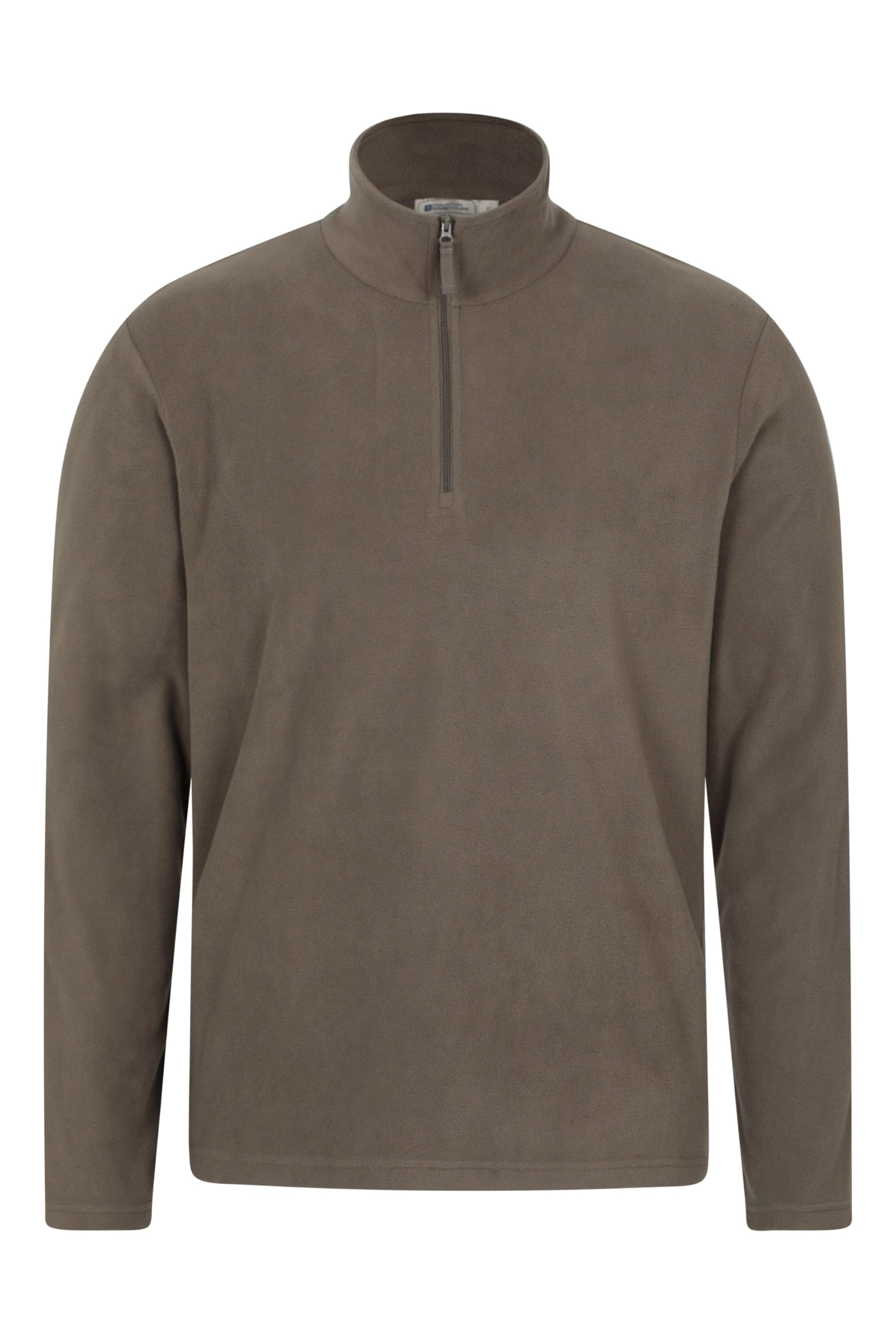 Mountain Warehouse Men's Light Brown Camber Ii Half-Zip Fleece - Microfleece Sweatshirt Everyday Wear - Spring Summer, Outdoors, Travelling & Hiking Medium