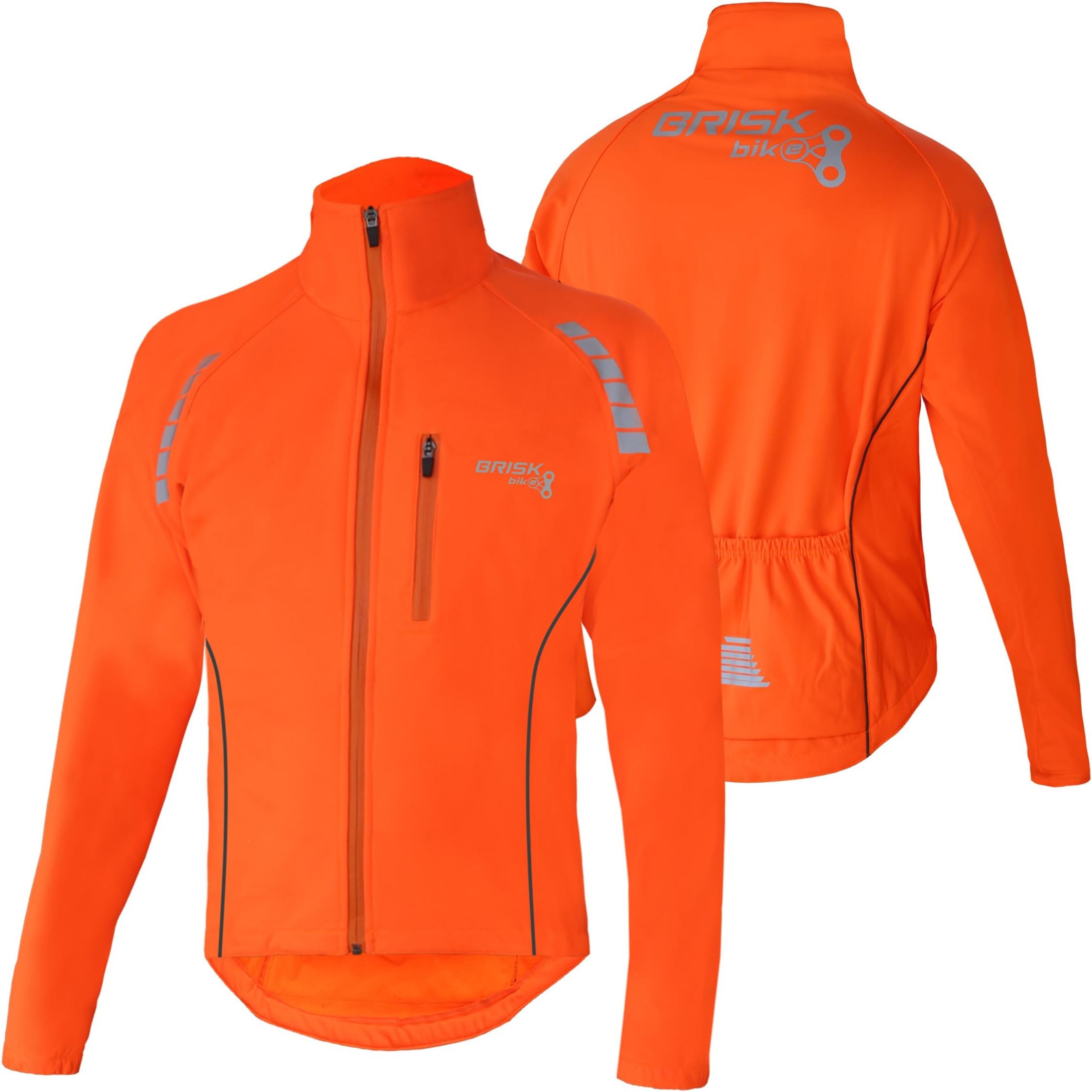 Brisk BikeMen's Cycling Jackets Water Resistant Softshell Thermal Cycling Jackets Winter Waterproof Windproof Hi Vis cycling jacket Breathable & Lightweight men women cycling jacket