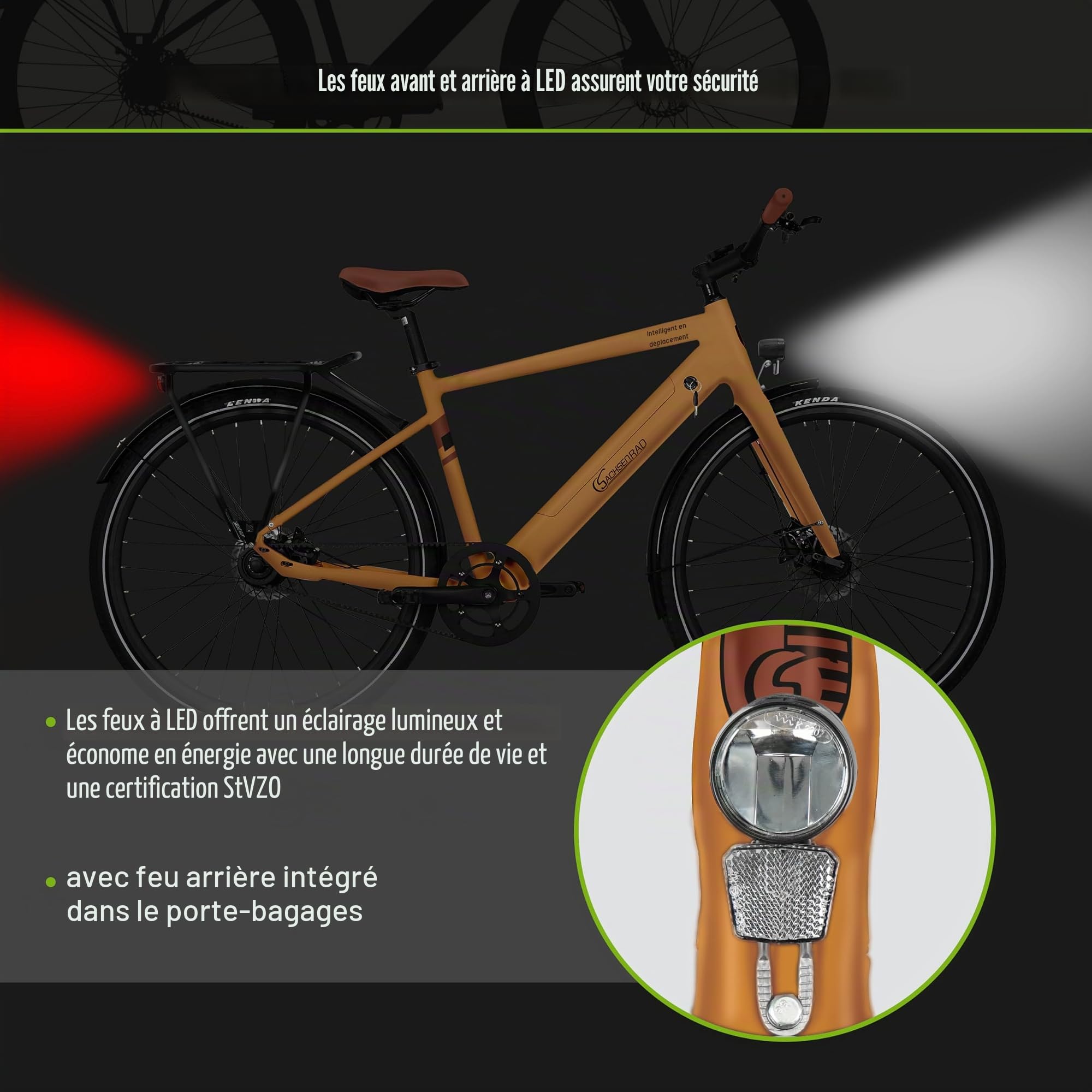 Allrounder Urban Trekking Vélo électrique C3T avec capteur de couple d'entraînement par courroie | 28 pouces 18 kg Vélo électrique Pedelec ultra léger pour homme et femme
