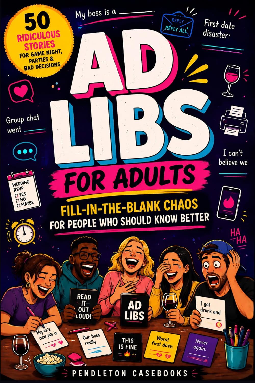 Ad Libs for Adults: 50 Ridiculous Fill-in-the-Blank Stories for Game Night, Parties, Secret Santa & White Elephant Gifts | A Hilarious Adult Party ... for Friends, Coworkers & Bachelorette Nights