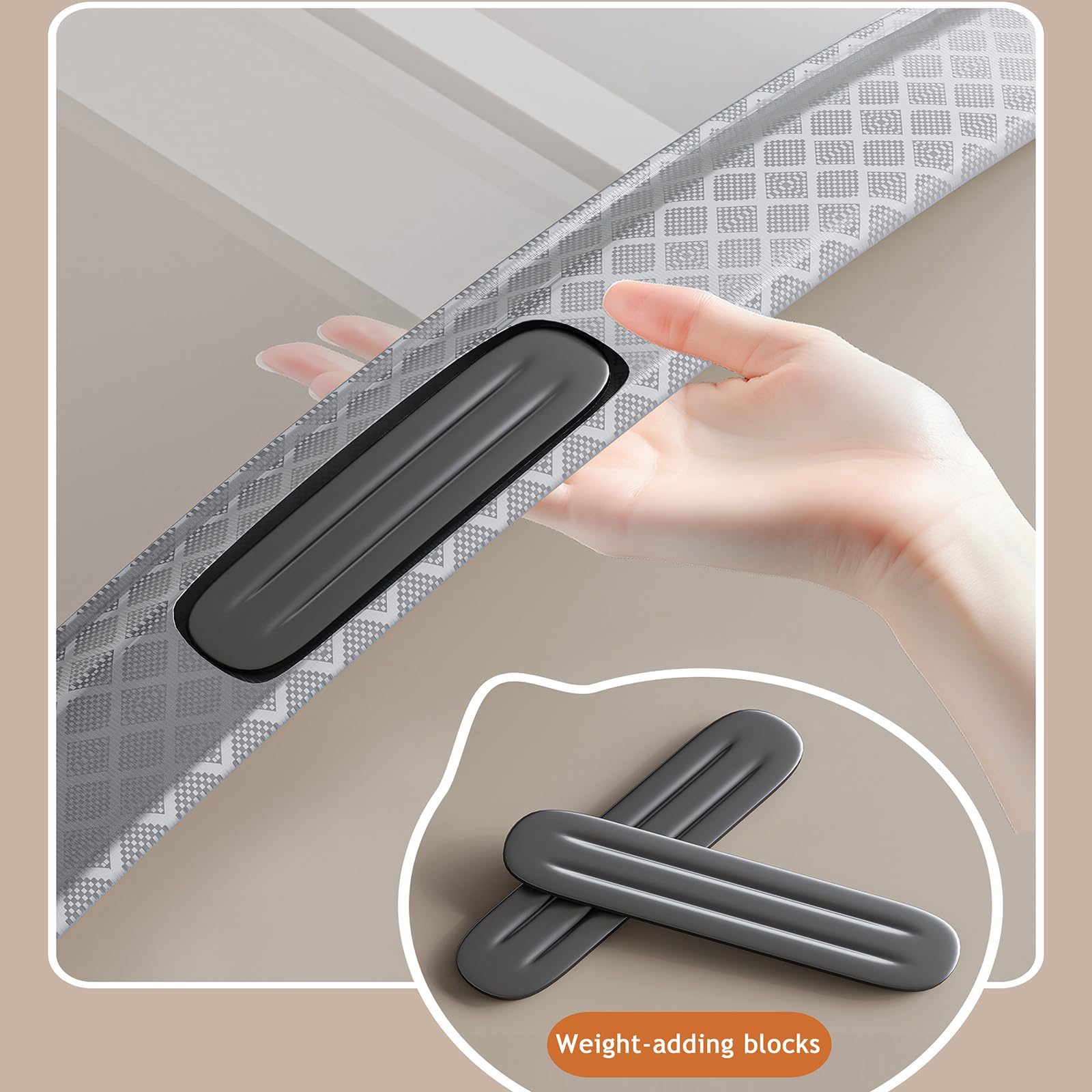 Genérico Cortina de Ducha de EVA Transparente Cortinas de Baño Impermeables | Hebilla lateral desmontable, fondo pesado para evitar que se balancee, fácil de limpiar