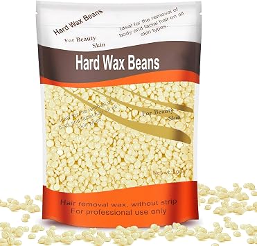 Wax Beads, Professional Hard Wax Beads 500g Hair Removal for All Body, Brazilian Bikini Face Legs Eyebrow Painless As a Gifts for Women & Men Cream