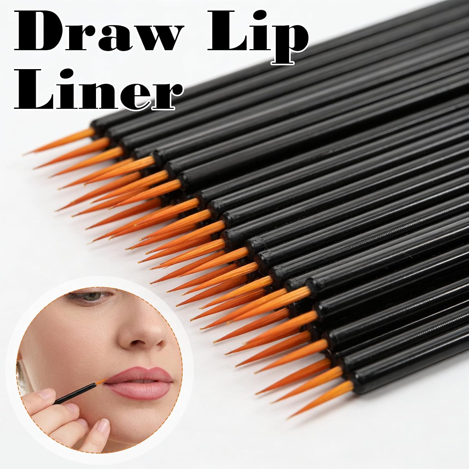 150 PCS Disposable Eyeline Brushes, Ultra-Fine Point Eye Liner Applicator with Covers Eyeliner Makeup Eye Liner Applicator MakeupTools