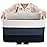 OIAHOMY Large Blanket Basket, 22x17x12 Rectangle Woven Baskets, Nursery Blanket Storage Living Room, Toy Storage With Handle, Large Baskets for Organizing-Gradient Blue