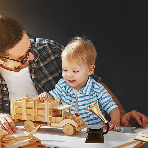 Miniatura 4 de Zerodeko Modelo de casa de muñecas, modelo de gramófono en miniatura, casa de muñecas en miniatura, mini gramófono de juguete para accesorios de