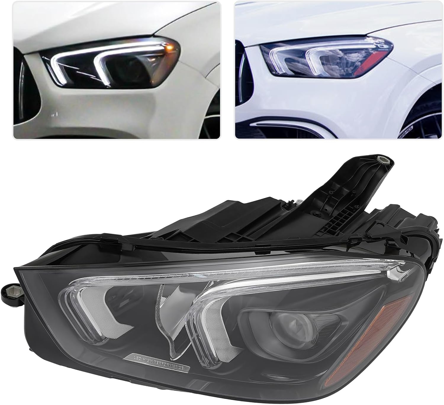 Front Headlights Assembly for 2020-2022 Mercedes-Benz GLE350/GLE450 Driver Side LED Car Headlights Direct Replacement (Left)