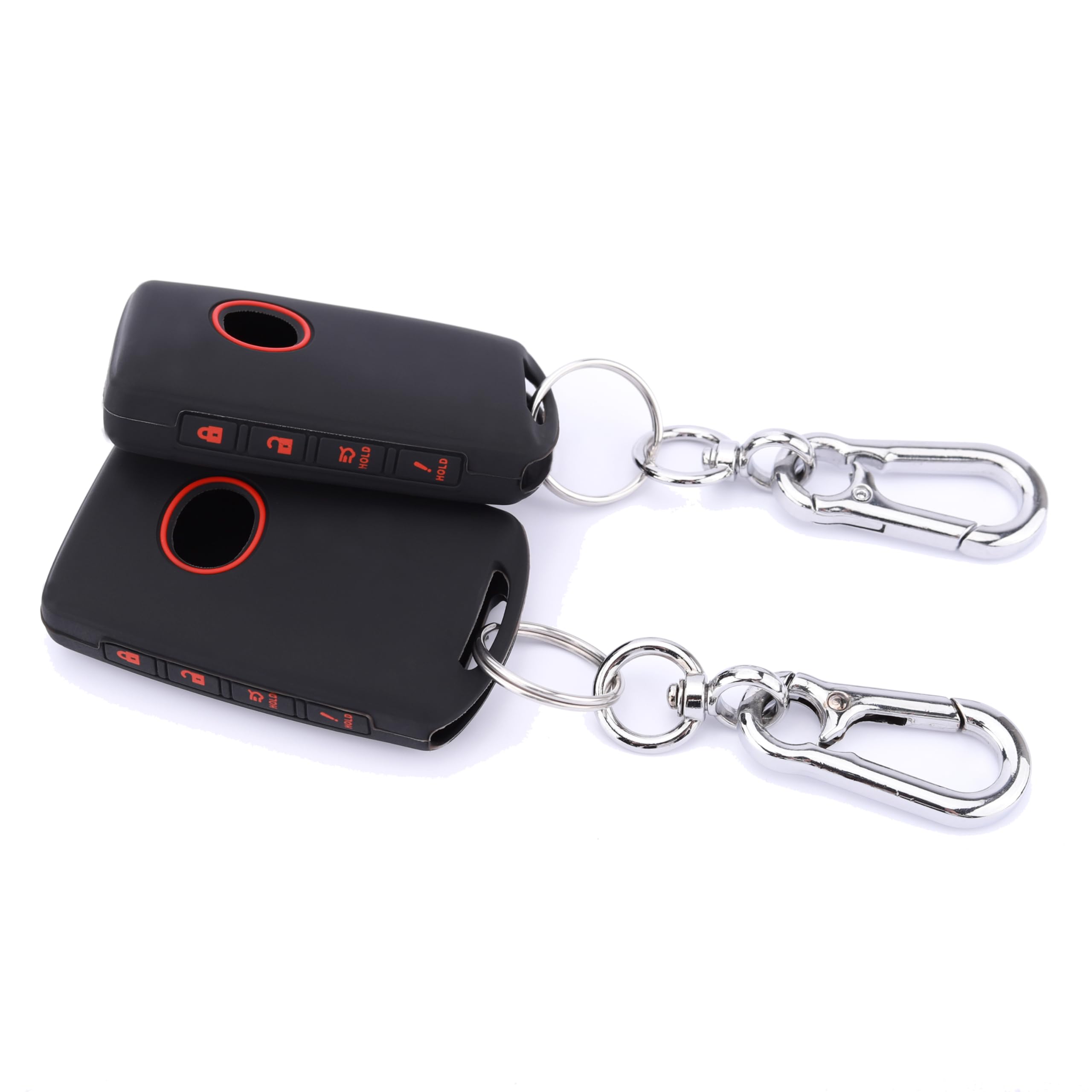 TANDRIVE Key Fob Cover Compatible with 2026 2025-2019 Mazda CX-5 CX-30 CX-50 CX70 CX90 3 6 CX-9 MX-5 Miata, Silicone, 4-Button, 2-Pack, Black and