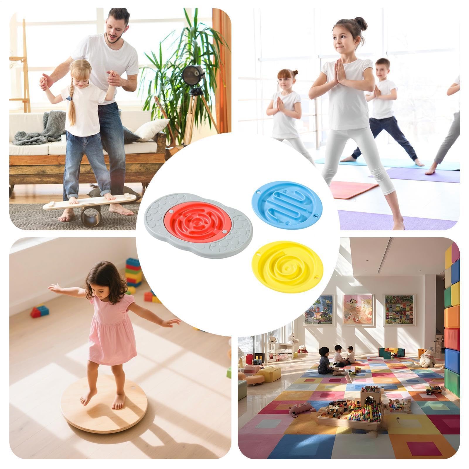 Wobble Board con Labirinto Giocattolo sfidante per l'Allenamento del Core | Tavola Oscillante Sensoriale Bambine 3-8 Anni, Prescolari E Alunni
