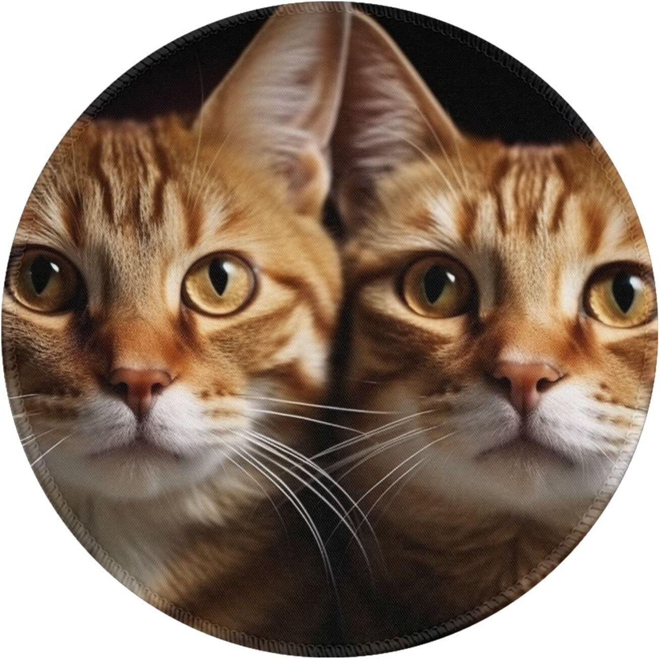 Cats Mouse Pad 8x8 in Customized Round Mousepad