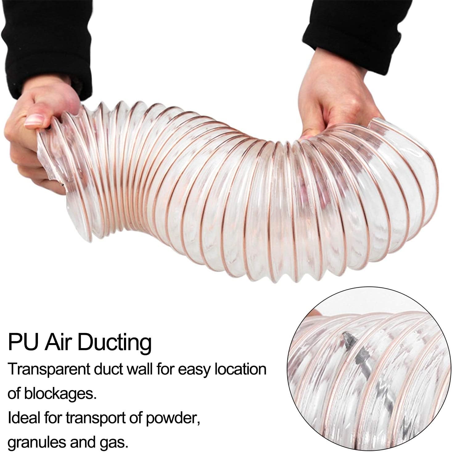 Stahldrahtschlauch, verstärkter Schlauch, transparenter Vakuum-Entlüftungsschlauch aus verkupfertem Stahldraht, PVC, PU, ​​Polyurethan, 0,63–1,2 mm