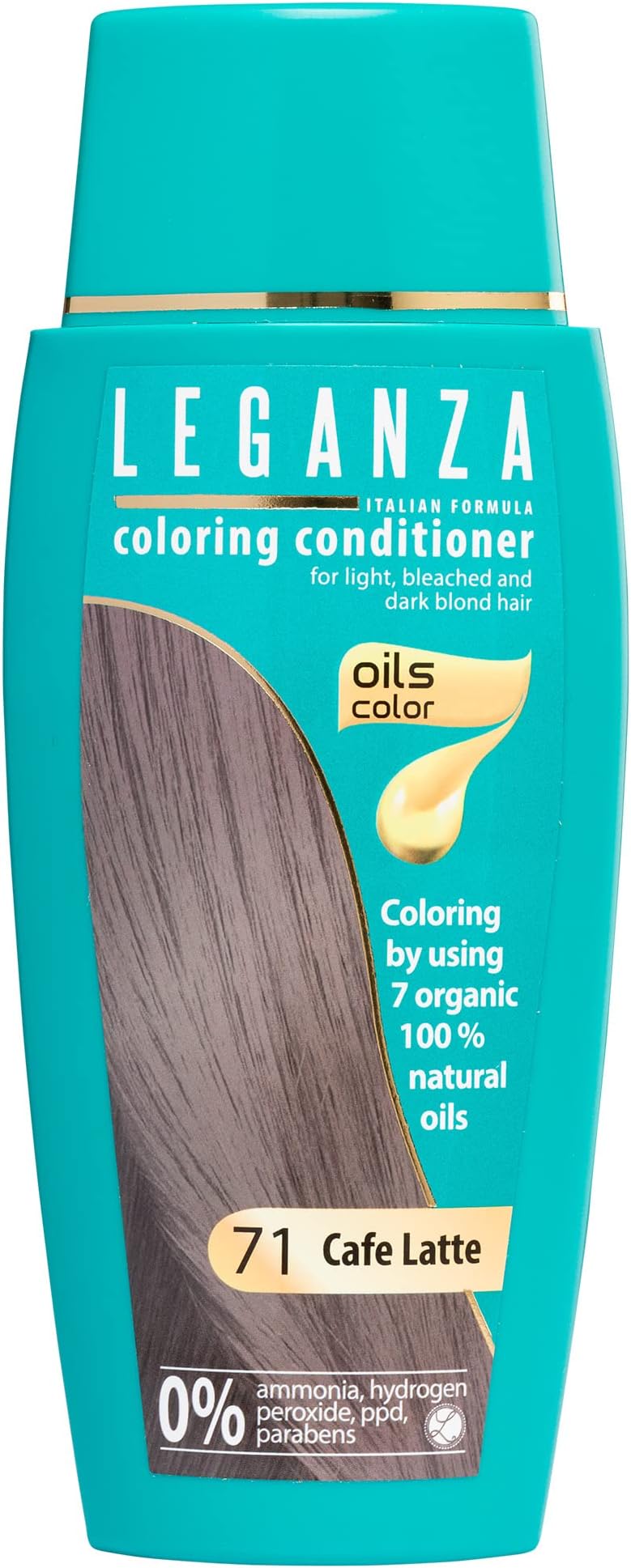 Leganza Coloring Conditioner Color 71 Cafe Latte with 7 Natural Oils Ammonia and Paraben Free