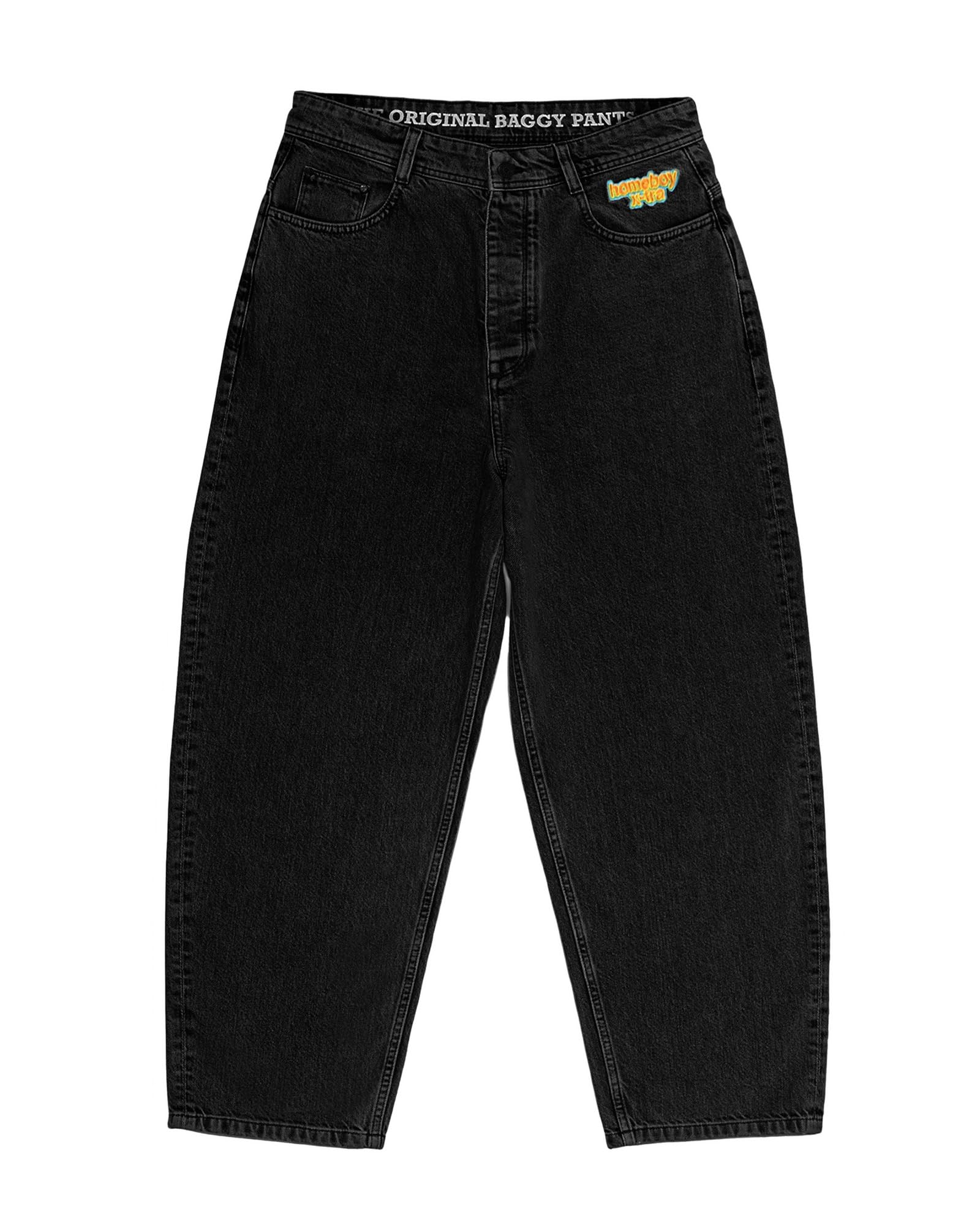 Homeboy Unisex X-Tra Monster Denim Pants, Washed Black, 28 L30