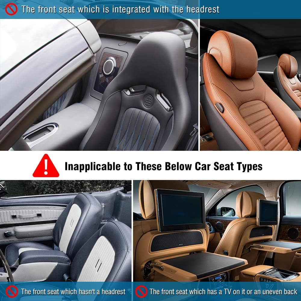 Tsumbay Car Backseat Organizer with Tablet Holder，9 Storage Pockets PU Leather Car Storage Organizer with Foldable Table Tray Car Seat Back Protectors Kick Mats Travel Accessories-Black 1Pcs : Everything Else