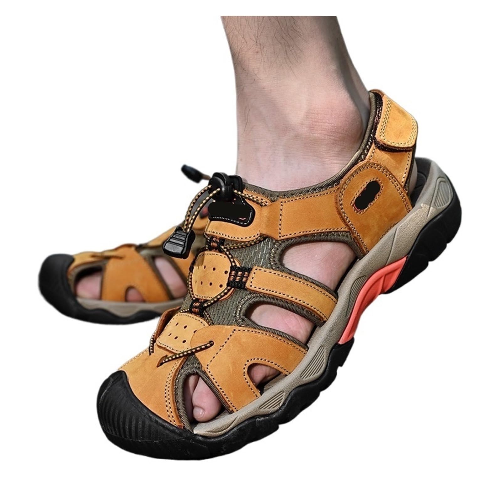 sandali da uomo Sandali estivi da uomo, sandali classici in pelle, scarpe trekking alla moda, ginnastica leggere, traspiranti e antiscivolo