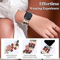 Vista 31 de JR.DM Natural Stone Beaded-Bands Women Compatible with Apple Watch Series 11 10 9 8 7 6 5 4 SE 3 2 1 Fashion Stretch Handmade Bracelet Fancy Boho