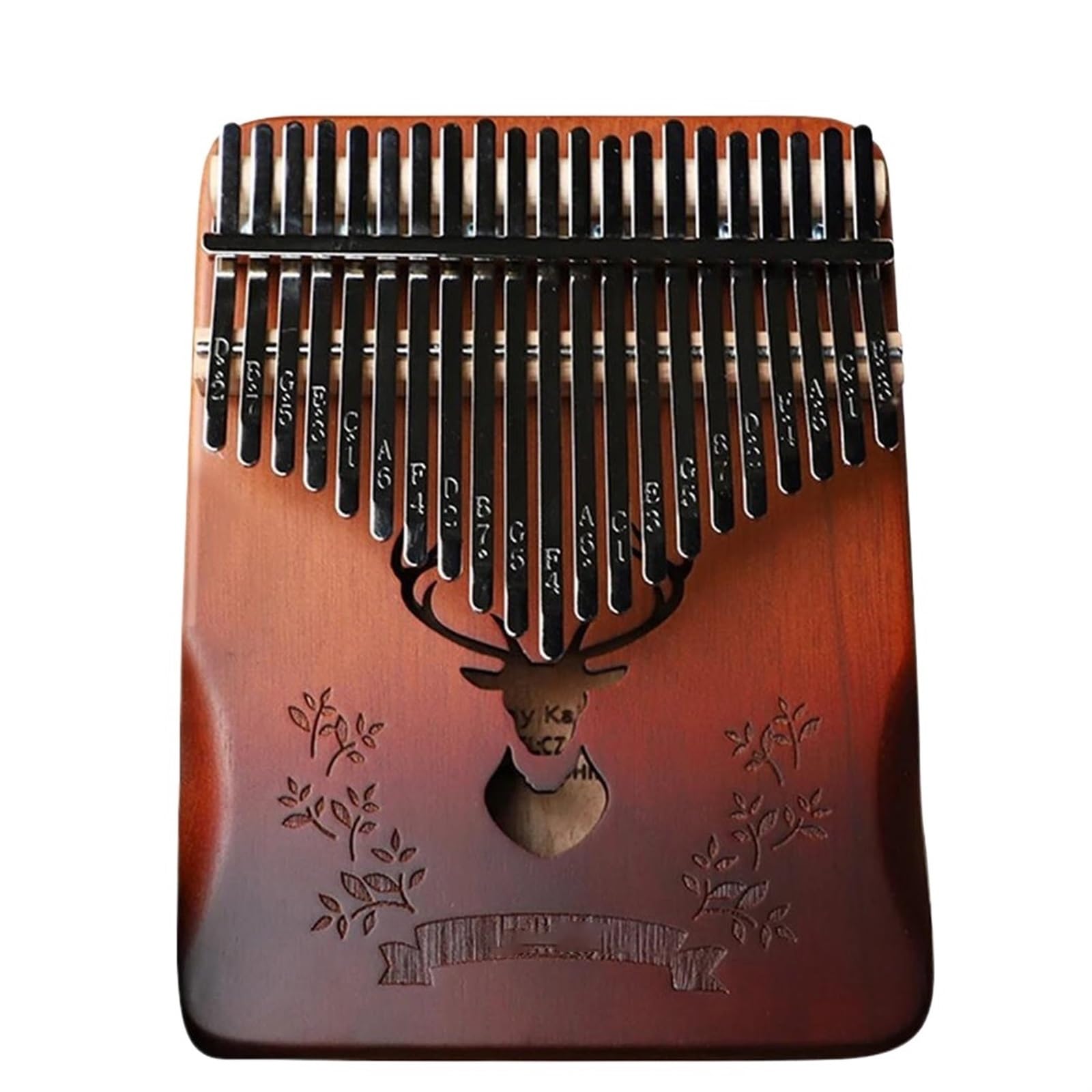 Pianino Kciukowe Kalimba Kalimba 21-klawiszowe Pianino Kciukowe W Tym Futerał Młotki Stroikowe Profesjonalny Instrument Pianina Kciukowego(B)