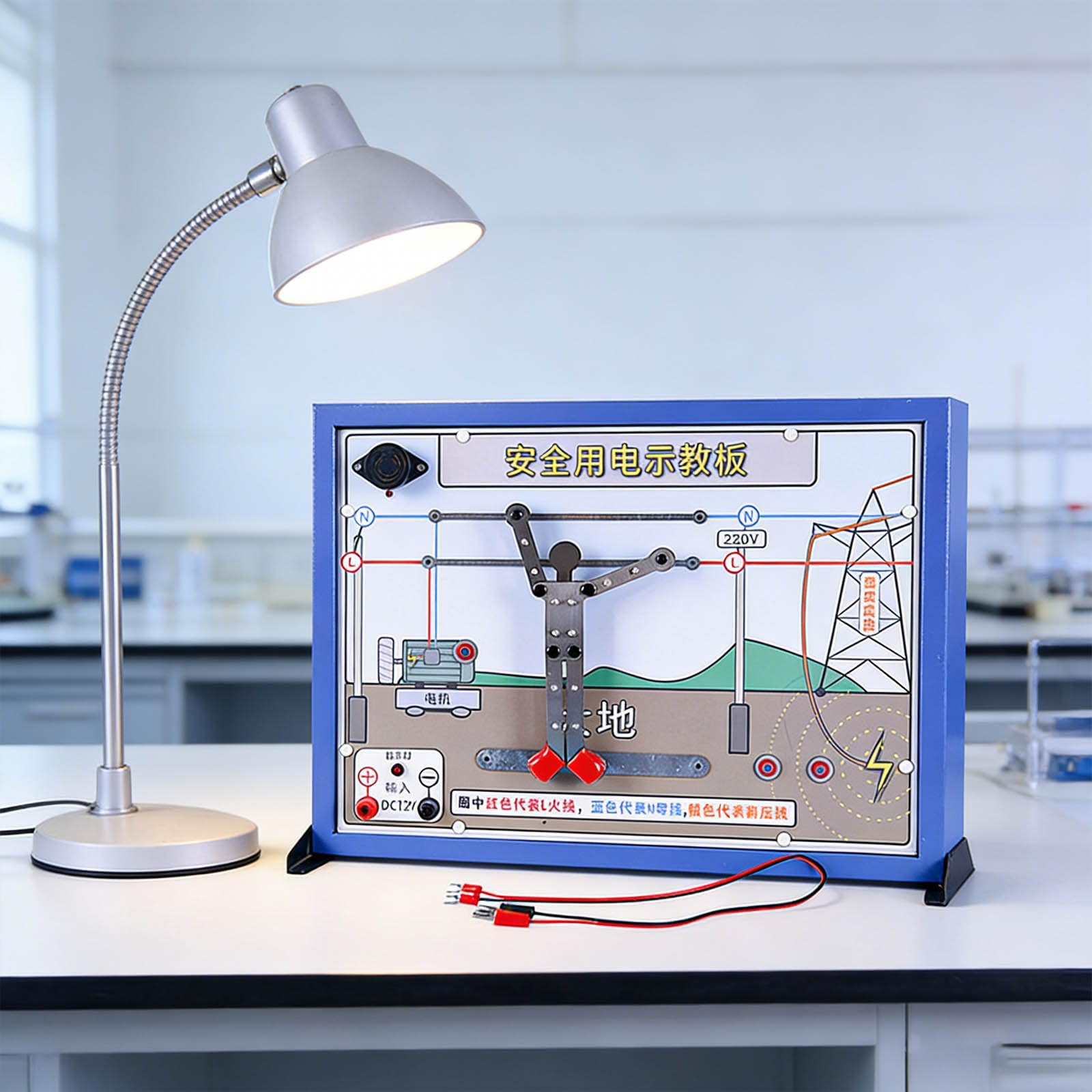 Pannello didattico per la formazione del circuito elettrico per l ' istruzione in Affidabile strumento studio scientifico in metallo e plastica Strumenti per l ' educazione fisica