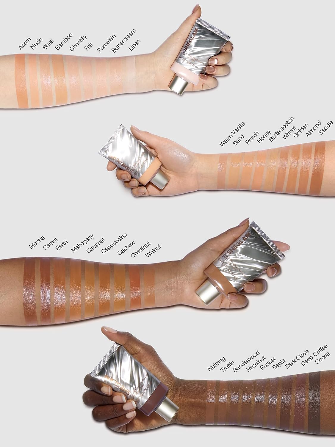 SHEGLAM Dew & Done Skin Tint with SPF20 Light-medium Coverage Foundation Evens Skin Tone-Buttercream - Image 9