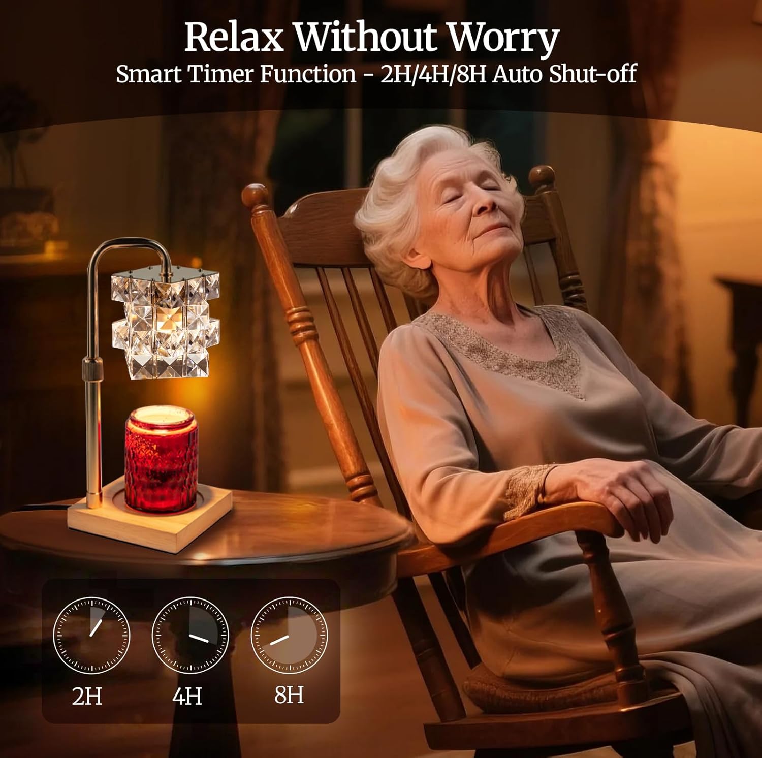 Candle Warmer Lamp with Timer - Electric Wax Warmer for Home Desk Decor, Birthday Gifts for Women Mom Men, House Warming Gifts New Home Kitchen Office Dorm - Image 5