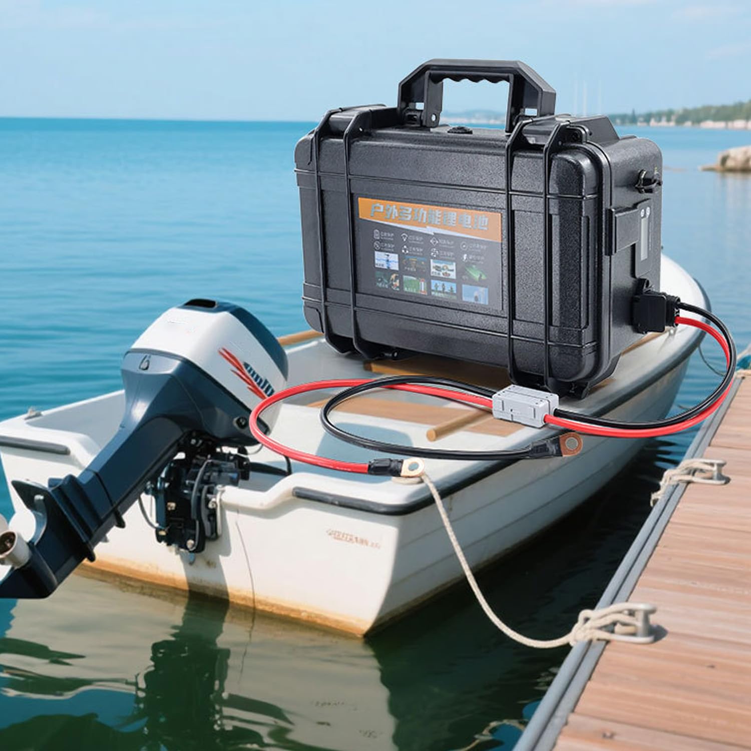 12V 24V Batería De Litio Propulsión Batería De Litio 80Ah-150Ah Built-In BMS Para Barco Eléctrico Barco De Pesca Hélice Batería De Propulsión Marina Con Cargador,12v,100AH