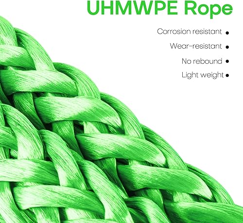 Miniatura 9 de Konelia Grillete suave de 12 x 22 pulgadas, 38000 libras, cuerda sintética suave de grillete con funda extra y guantes para SUV, ATV, camión,