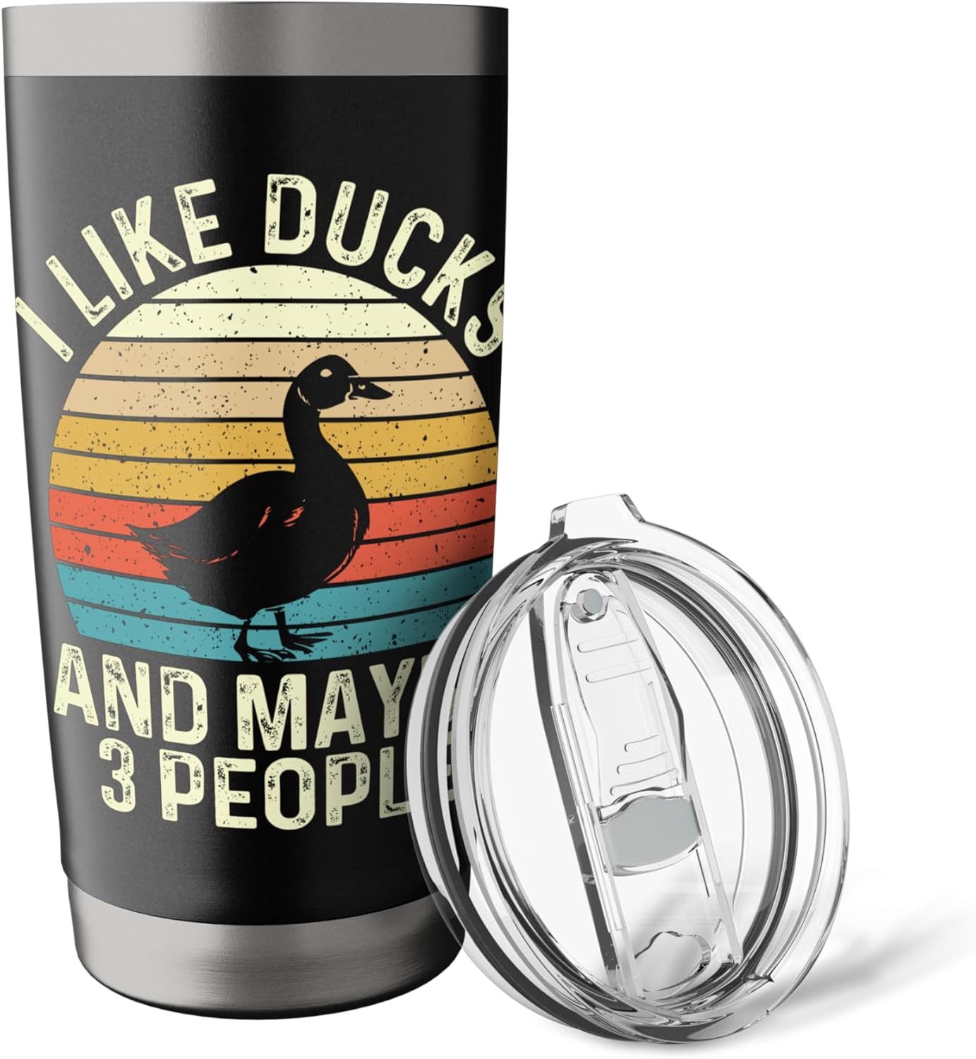 I Like Ducks And Maybe 3 People - Duck Lover Stainless Steel Insulated Tumbler - Image 5