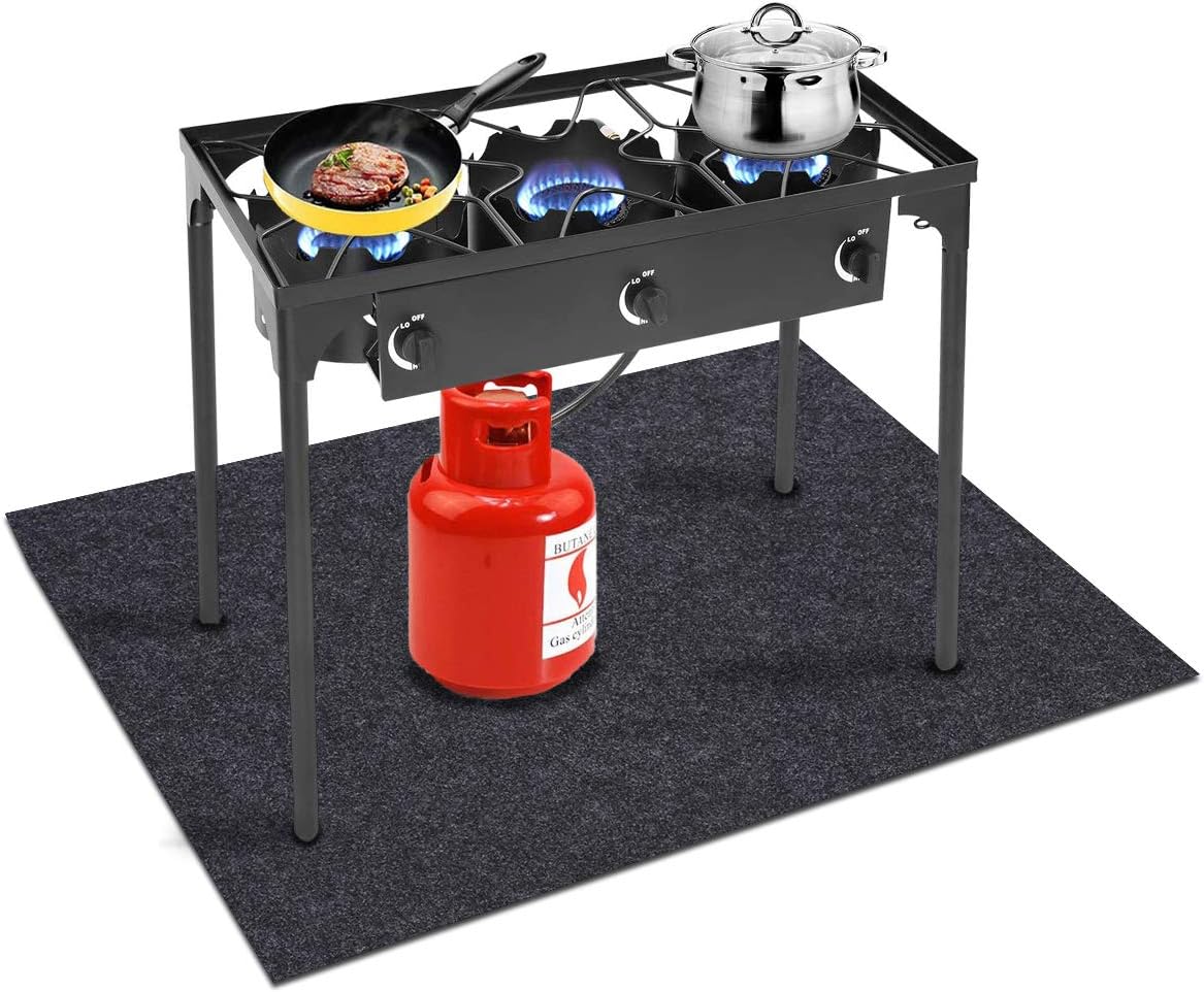 48"×72"inches under grill mats for outdoor grill,BBQ Grilling Gear Waterproof, oil-resistant, deck protector, reusable, fire pit, fireplace,easy to clean,barbecue grill mat