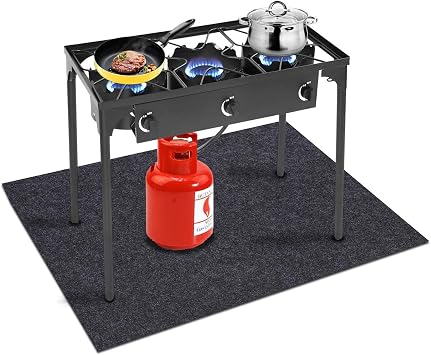 Turkey Fryer Mat,For floor surface/Absorbent mat Lightweight Washable Floor Mat to Protect Decks and Patios from Grease Splatter,Against Damage and Oil Stains or Grease Spills,back Non-slip 3640