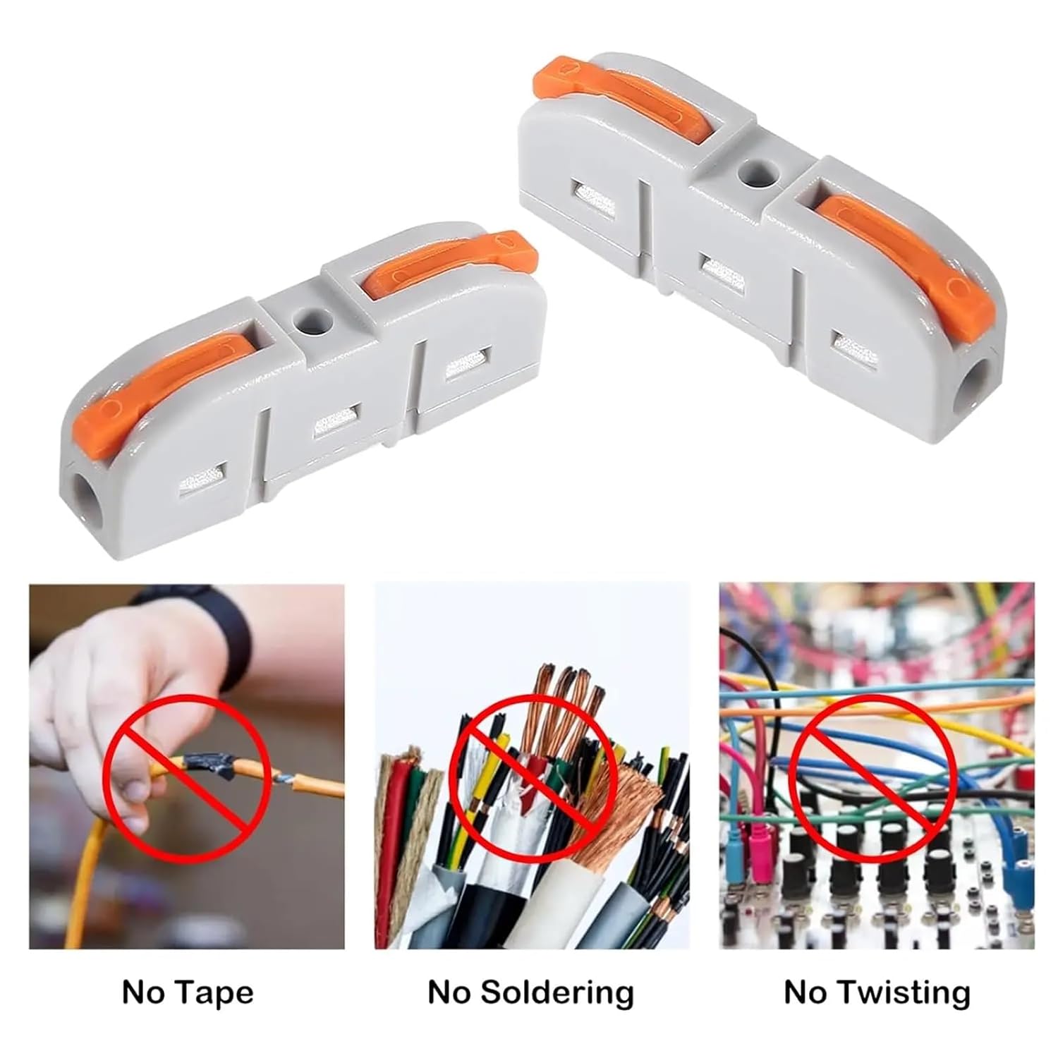 1 to 1 Inline Assemblable Wire Connector, Electrical Connectors Wire Terminals 20Pcs(20pcs)