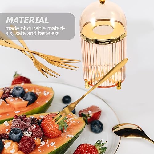 Miniatura 7 de Angoily 1 Unidades Tenedores De Frutas Creativo Postre Tenedores Aperitivos Camping Dorado Portátil