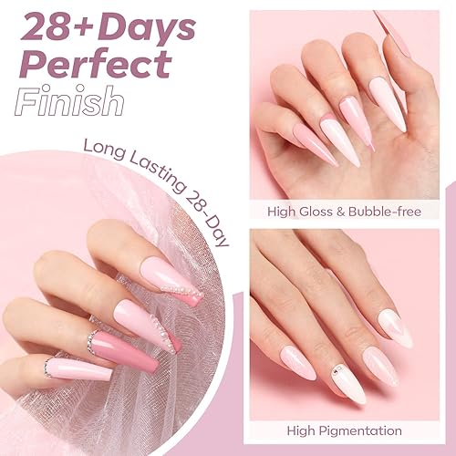 Vista 28 de Modelones Gel de uñas polivinílico, 6 colores, tonos de piel nude, rosa, neutro, marrón, colección Poly Extension Gel Set Constructor Manicura DIY