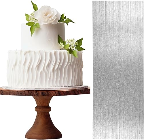 Aster Raspador de acero inoxidable para tartas, raspador de metal de 8.6 pulgadas para nivelador más suave de tartas, raspador más suave con borde