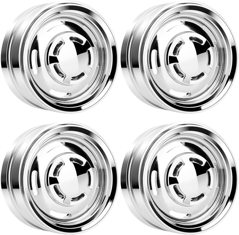 GLOBACT Aluminum 1.9 Beadlock Wheel Rims Plating Vintage Design Wheel Hub for TRX4 F-150 SCX10 Gen8 LC70 1/10 RC Crawler Retro Wheel (4Pcs)