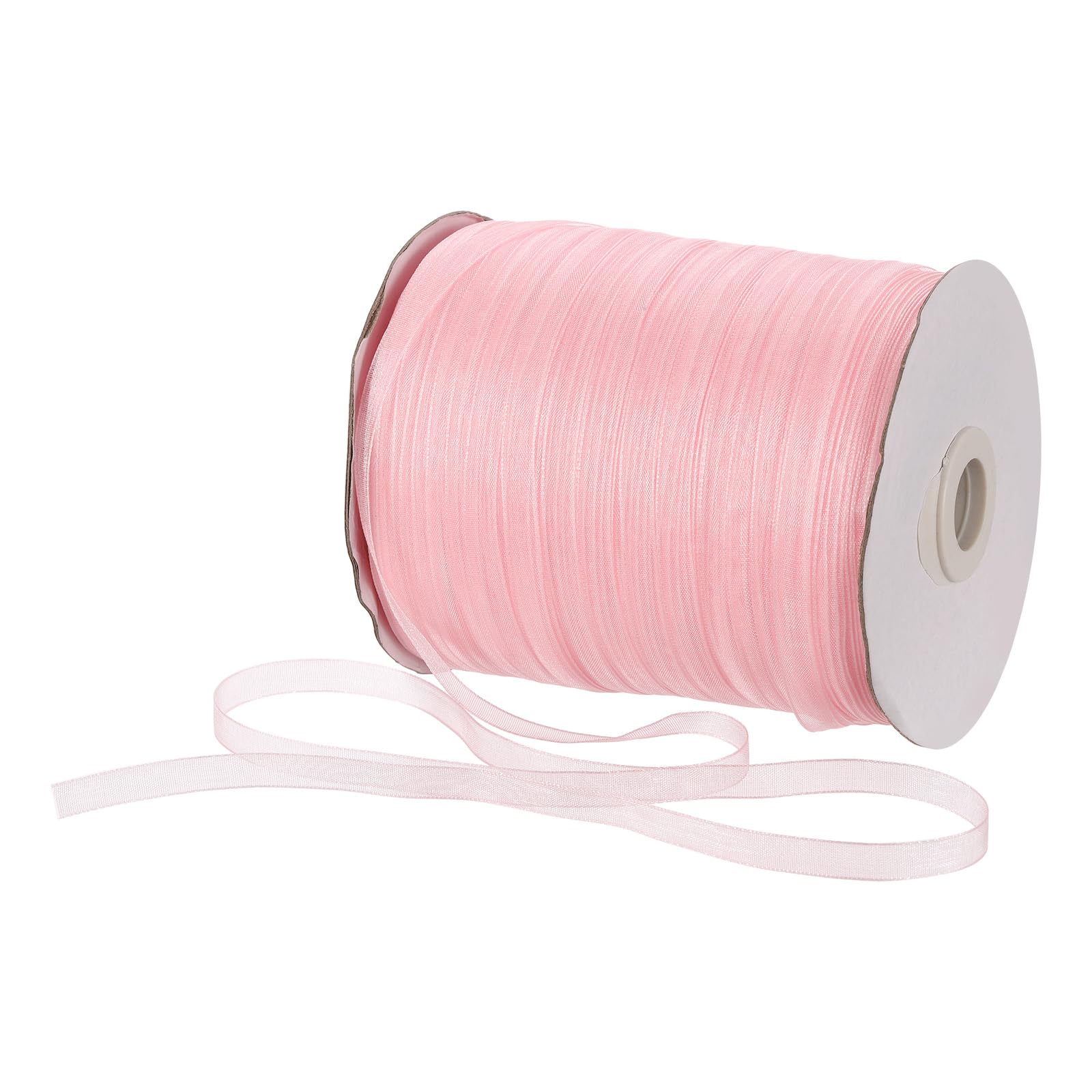 Ruban en organza rose de 500 yards pour en finir avec les nœuds rigides