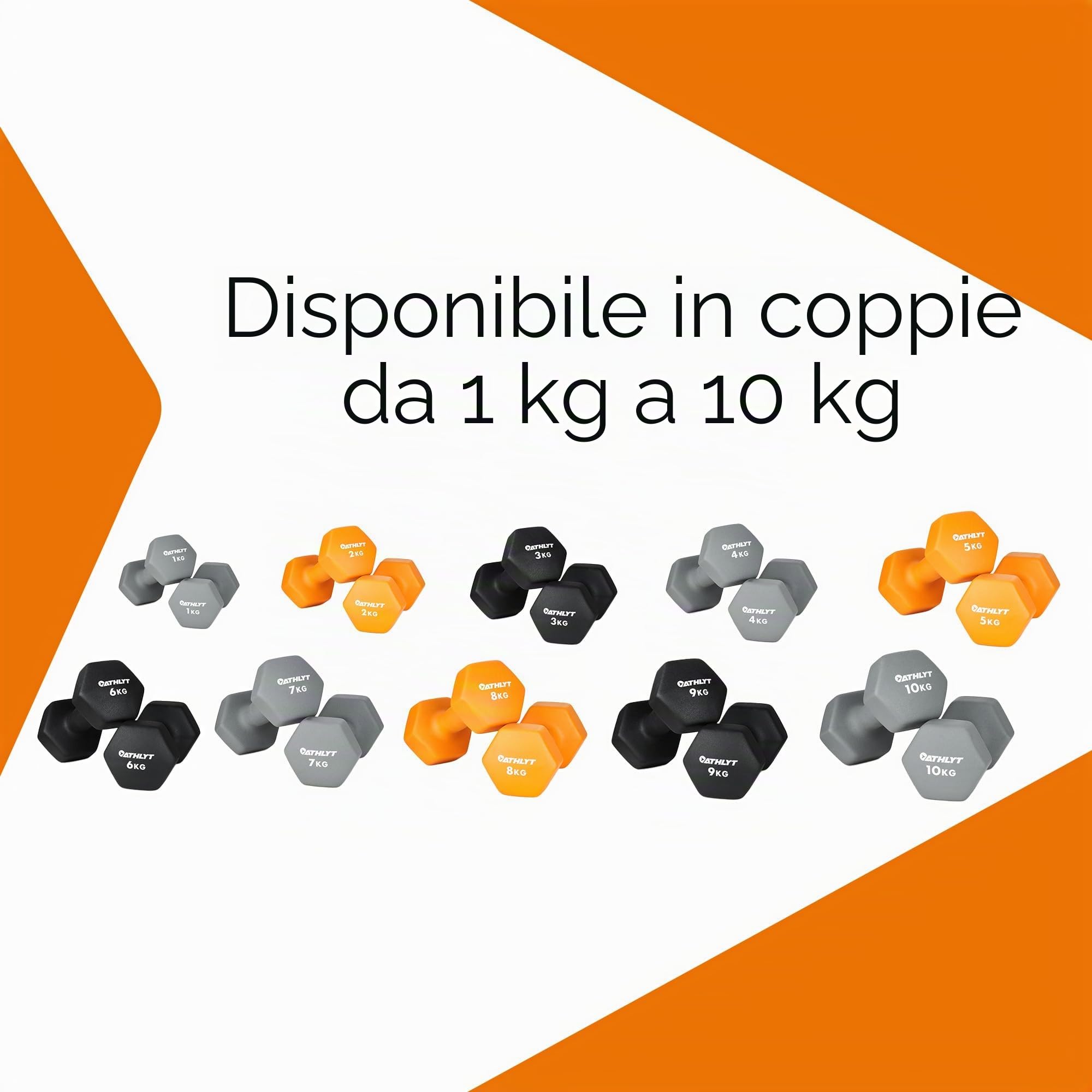 Set di manubri Athlyt in neoprene