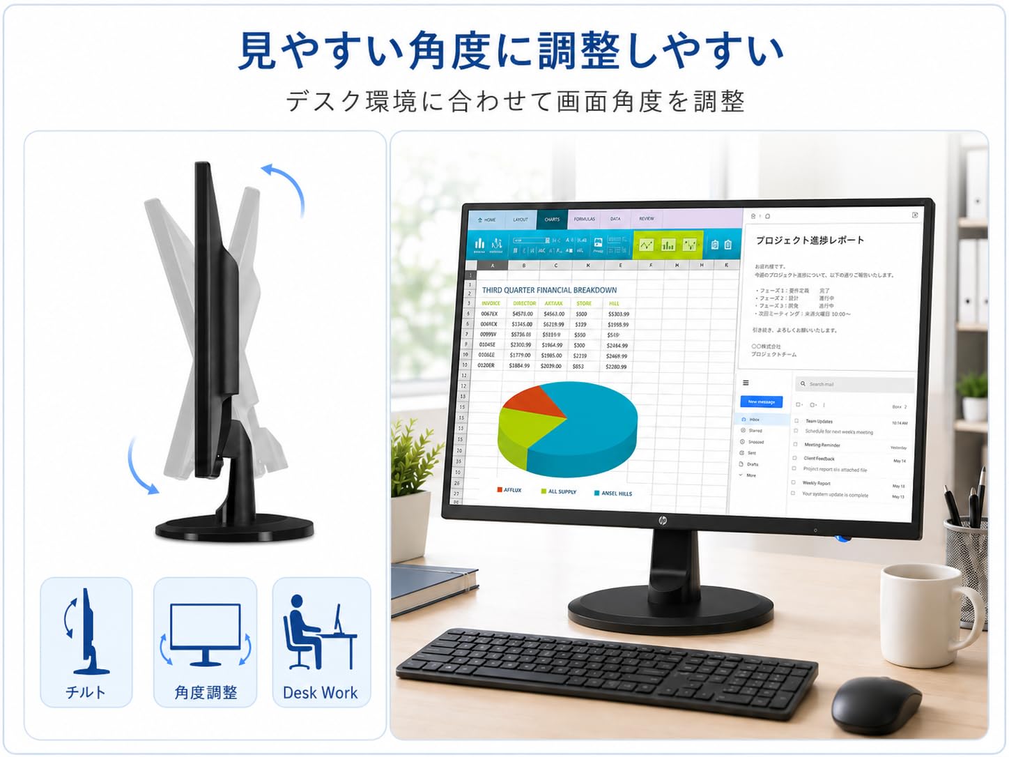Amazon.co.jp: 【整備済み品】HP N246v 23.8インチ 液晶モニター フル