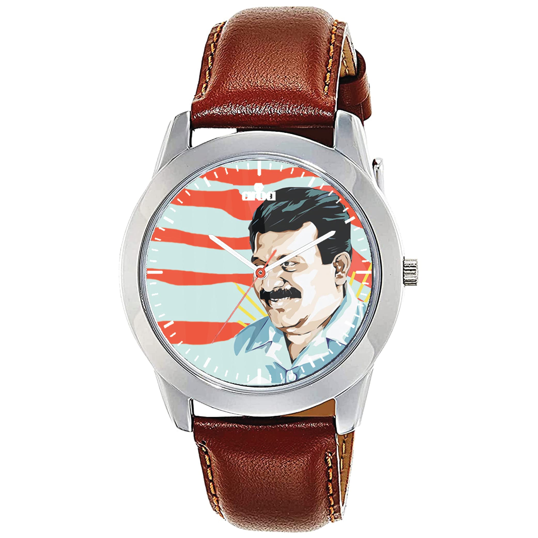 AROA Watch New Watch for Methagu Prabhakaran Model : 369 Black Metal Type Analog Brown Strap Watch White Dial for Men Stylish Watch for Boys (B0C2ZQ7XTW) Amazon Price History, Amazon Price Tracker